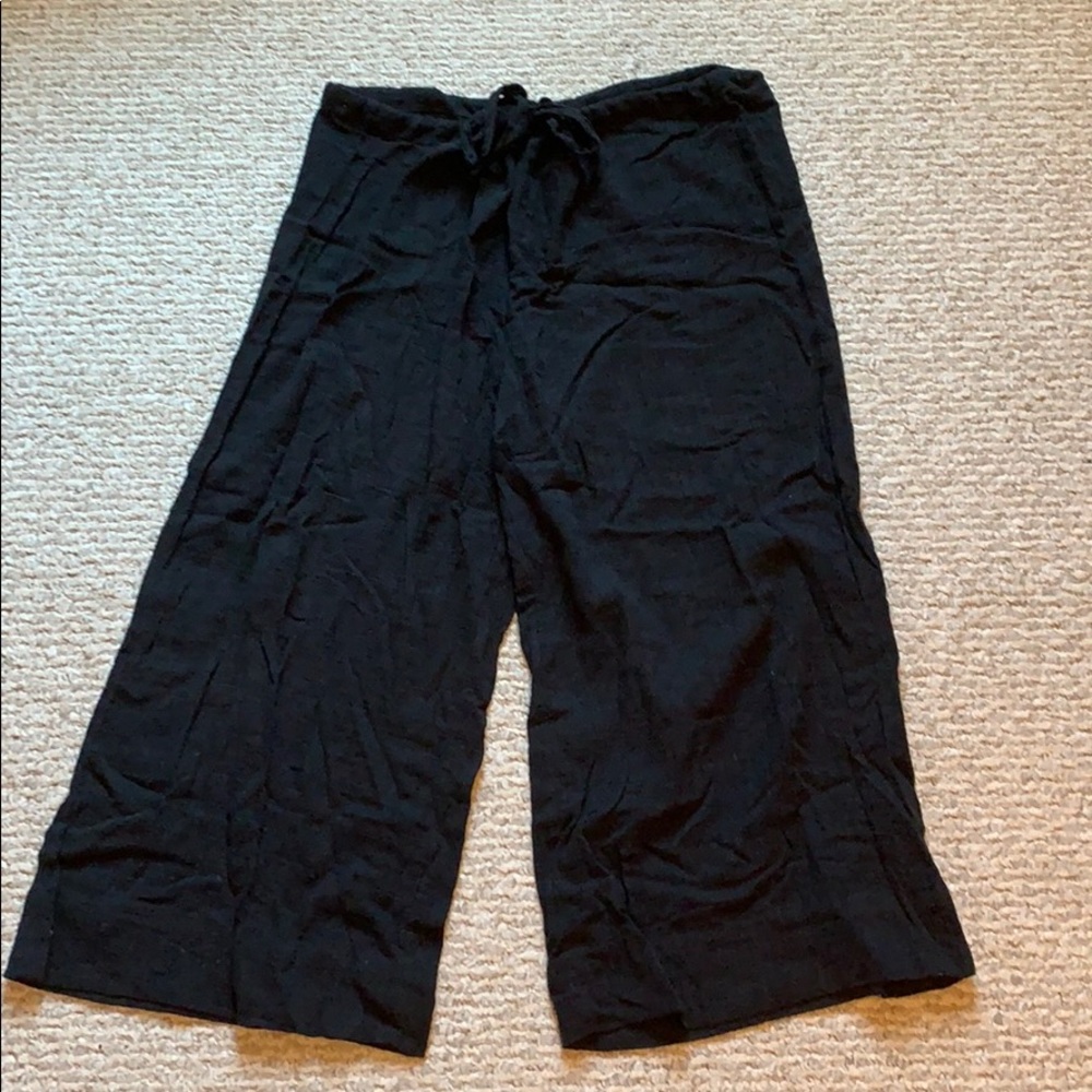 Sheer black cropped pants